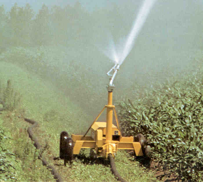 Traveling-gun irrigation